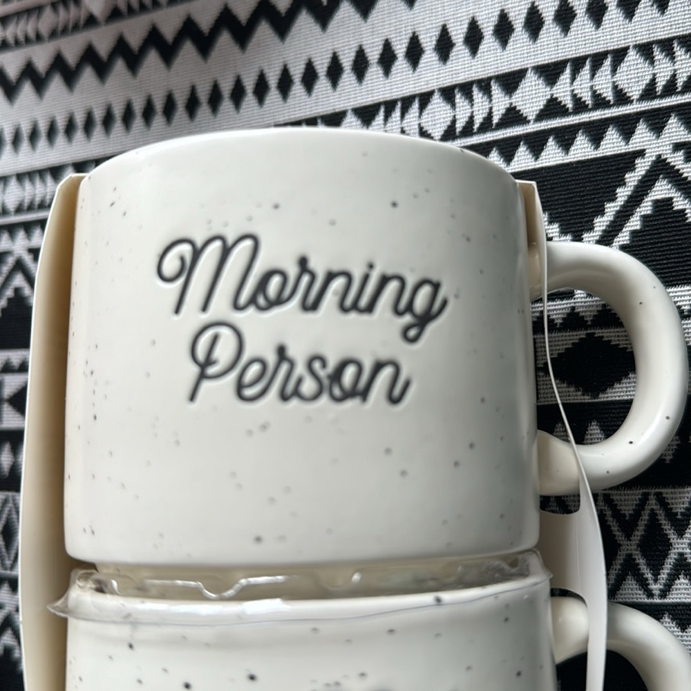 mugs ceramic stackable morning person - Picture 3 of 4